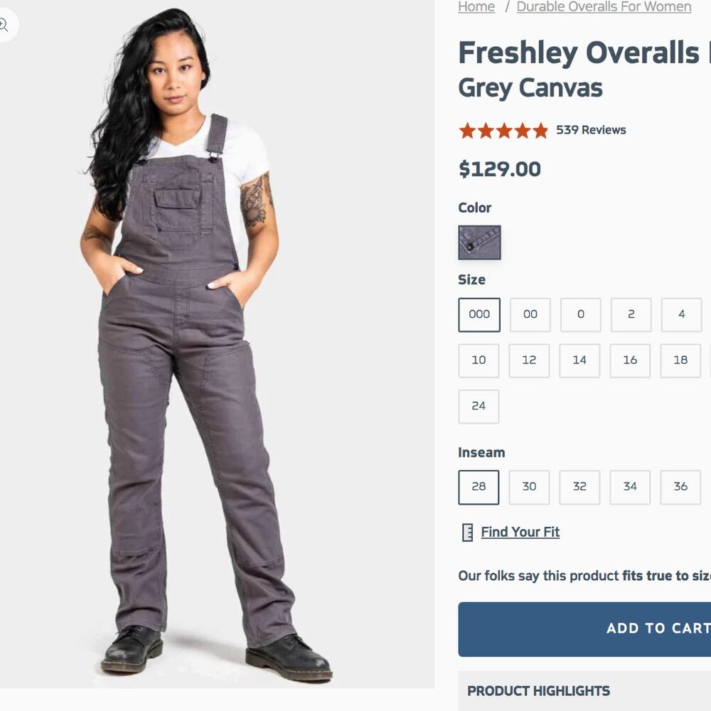 Dovetail Workwear Freshley Overalls